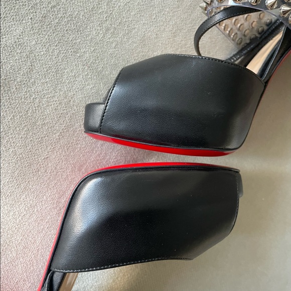 NWT❤️Christian Louboutin❤️Levita Girl 120 Leather and PVC Heels - Picture 11 of 11